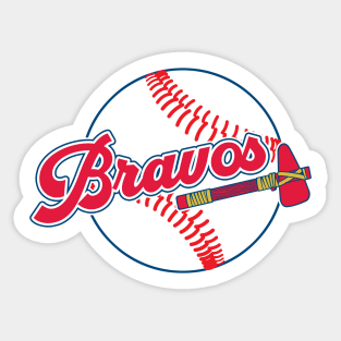 Let's Go Bravos Baseball Nickname Sticker